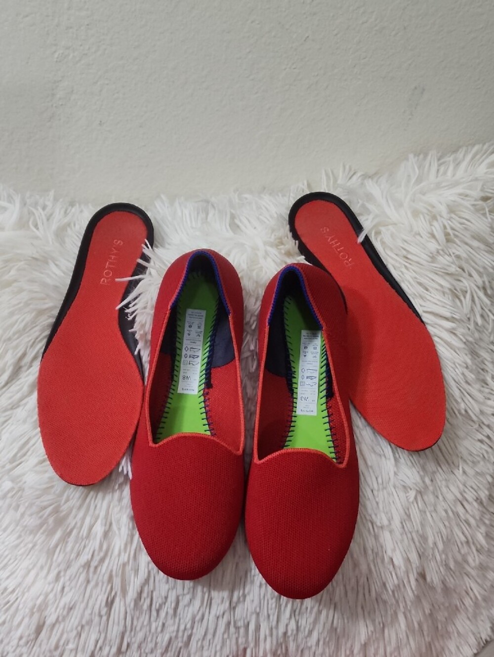 Rothy's Red Rounded-Toe Ballet Flats - Picture 7 of 8